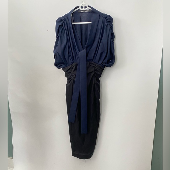 Jaquemus La robe Madame midi dress black Navy Wool 40 - Picture 5 of 9